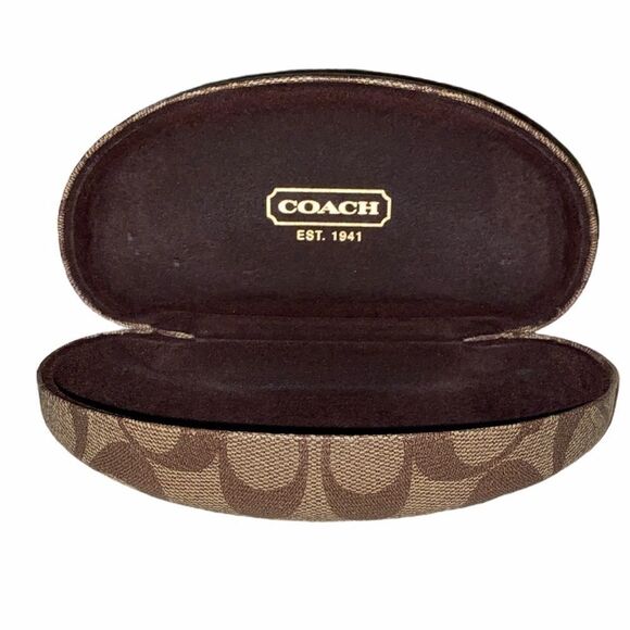 COACH MONOGRAMMED HARD SUNGLASSES CASE - Picture 2 of 5